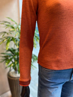 Blusa Ribana Tricot Terracota - Fino Look
