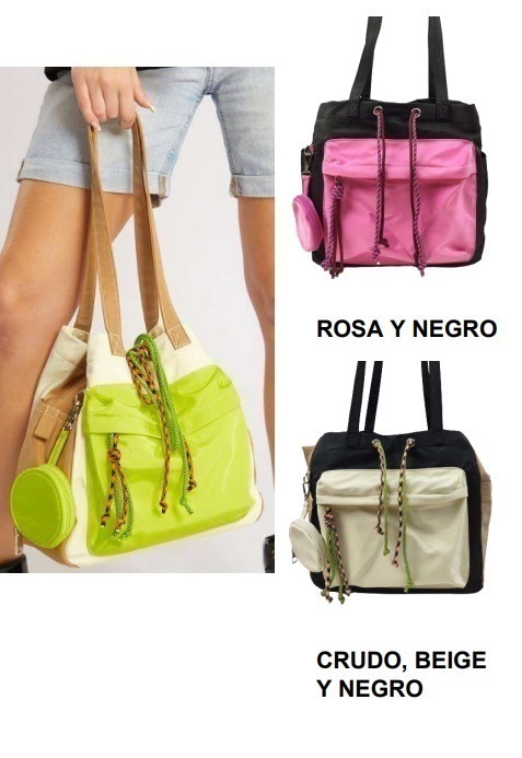 Bolso Tricolor Rosa negro Comprar en GRANADA