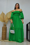 Vestido Longo Alana Ciganinha - Verde na internet