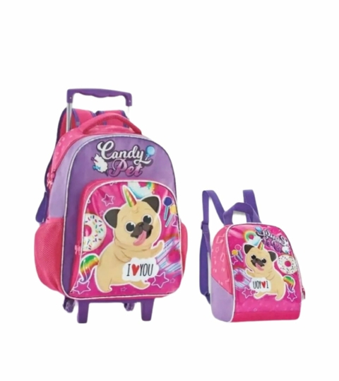 Mochila Infantil Escolar Costas Gato Galáctico Capuz Menino