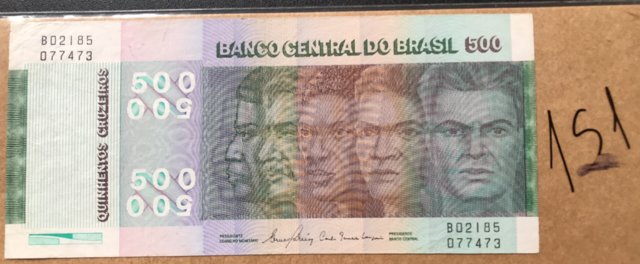 Cedula Brasil C151 077473 1979 14021959 Carlos Rischbieter Ernane Galvêas