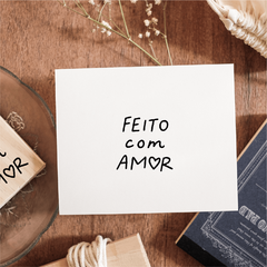 Carimbo | Feito Com Amor (Coração) - 4,5x4,5 cm