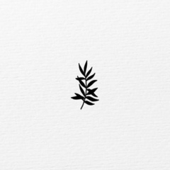Carimbo Desenho | Folhinha Eucalipto F8 - 3x4 cm