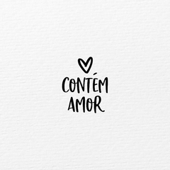 Carimbo | Contém Amor - 4,5x4,5 cm