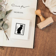 Carimbo Ex-Libris Personalizado | Gato Preto - L34