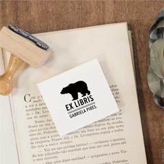 Carimbo Ex-Libris Personalizado | Urso - L38