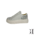 Zapatilla Cuero Blanco Recortes