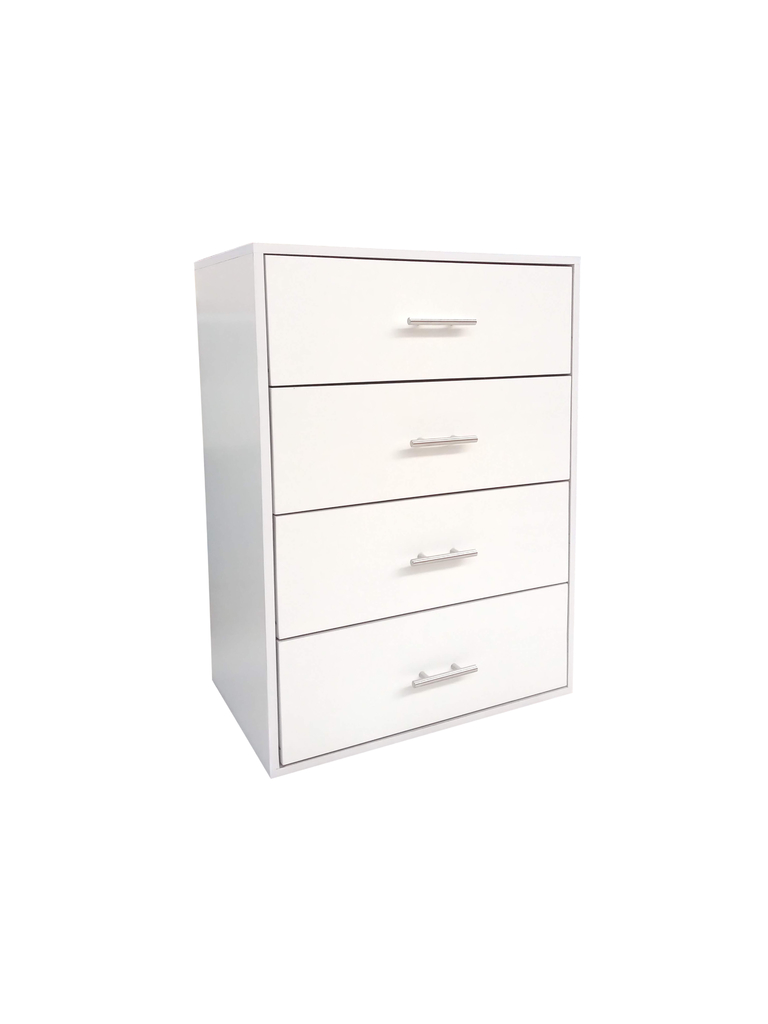 Cajonera Minimalista Blanca 4 Cajones