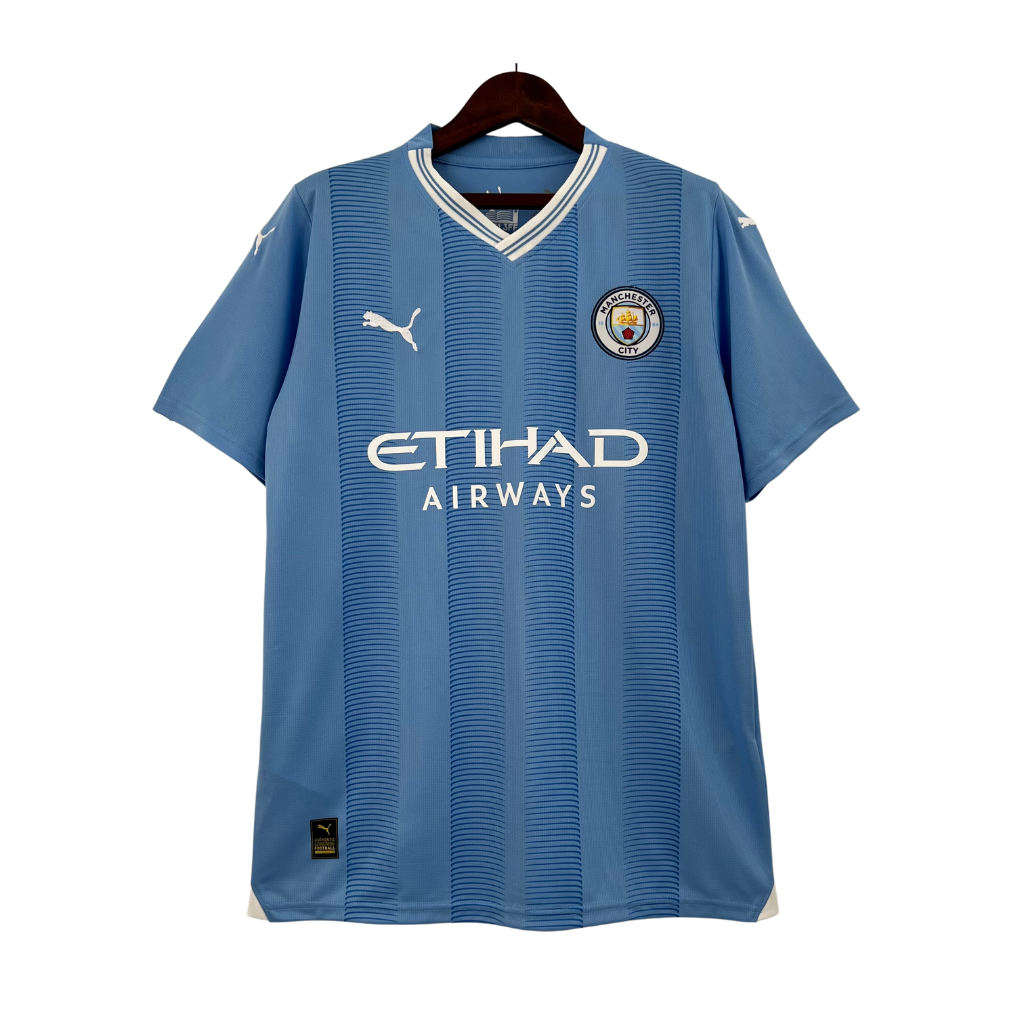 Camisa Manchester City I 23/24 - Jogador Puma Masculino - Azul claro