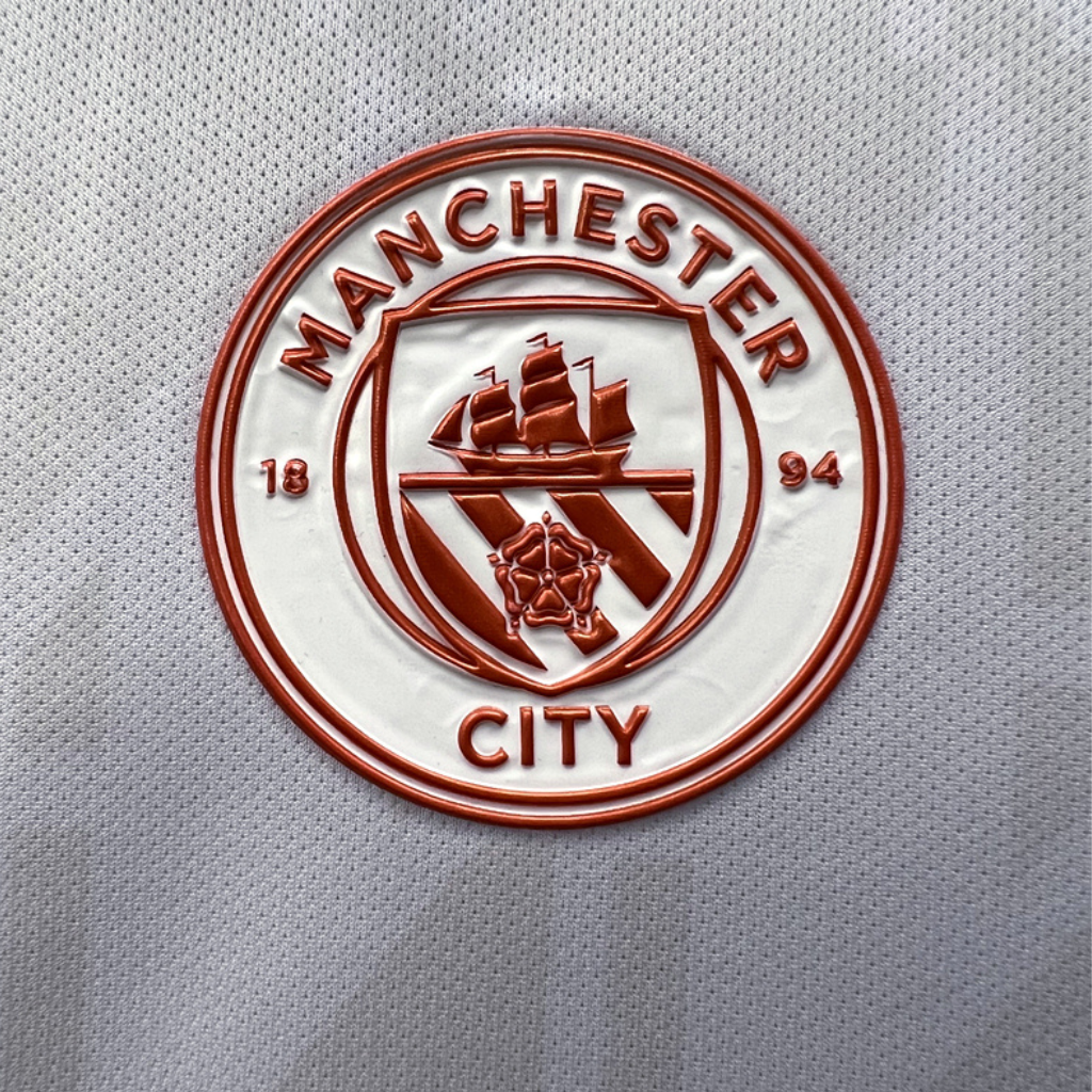 Camisa Manchester City 23/24 AWAY Jogador Masculina, Branco, PUMA