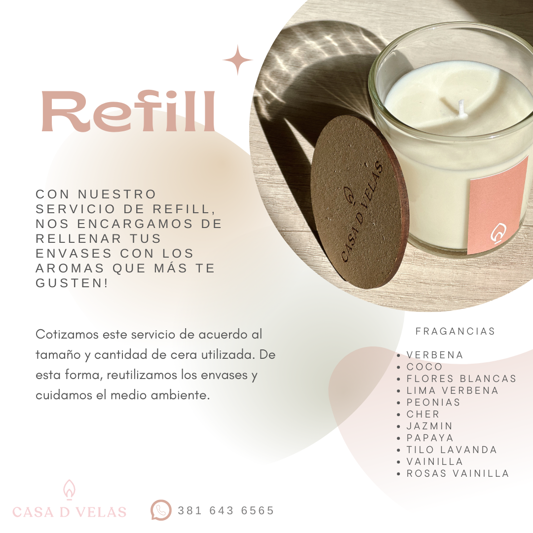 descripción refill Casa D Velas