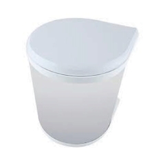 CUBO RESIDUO 15LTS PLASTICO BLANCO