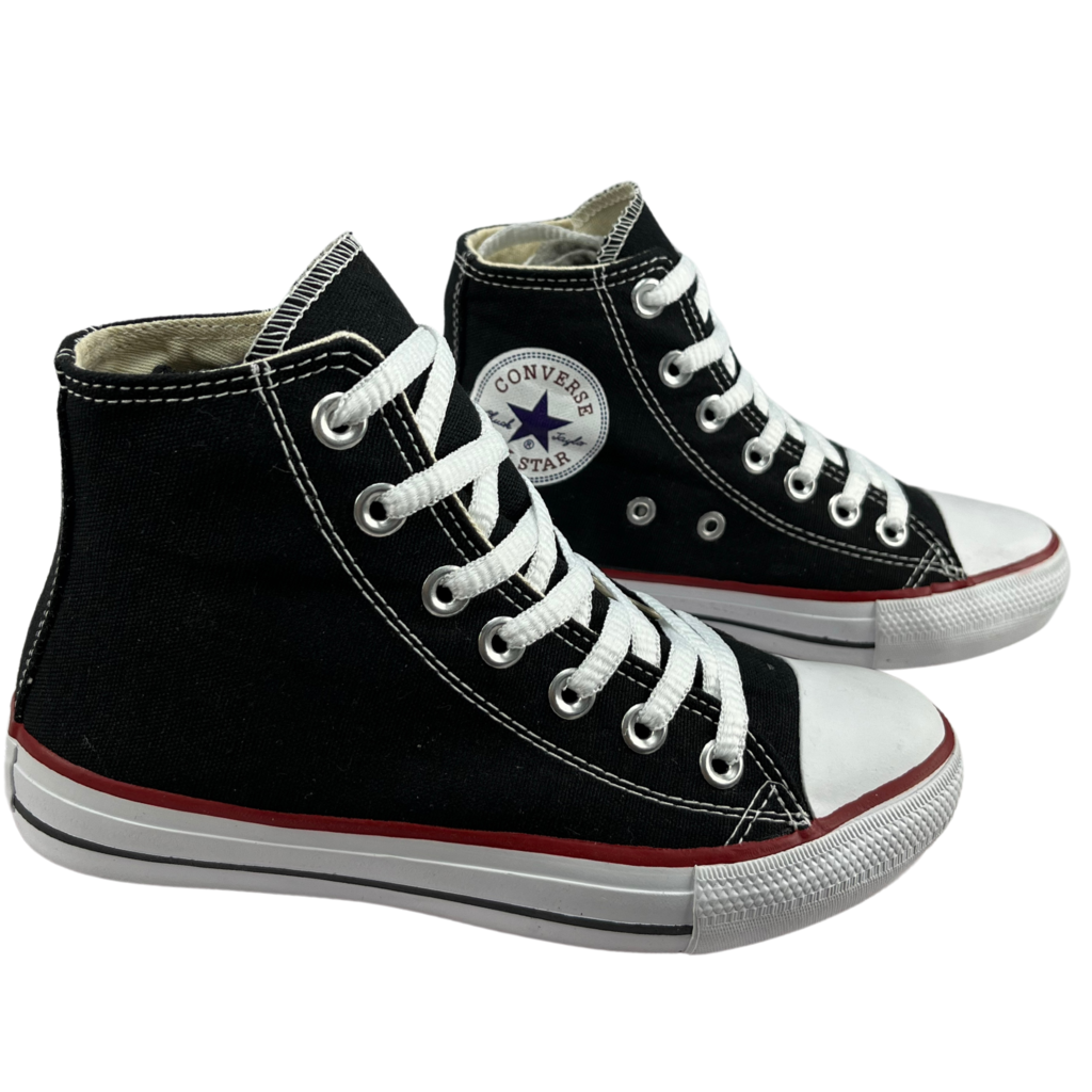 All Star Cano Alto Converse Todo Preto