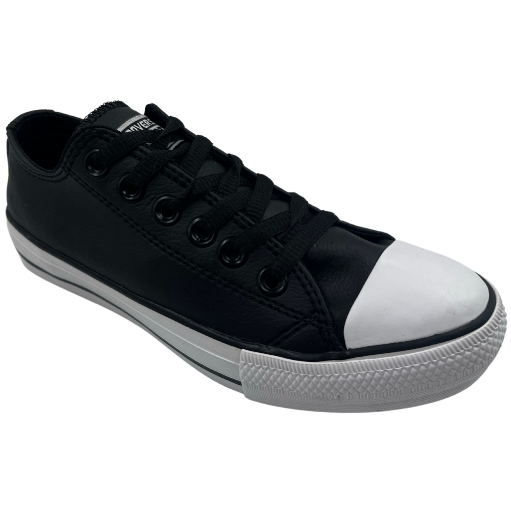 Tenis All Star Converse Preto Em Couro com Preços Incríveis no Shoptime