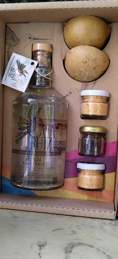 Mezcal Tepextate - 750ml con dos jicaritas y tres sales - comprar en línea