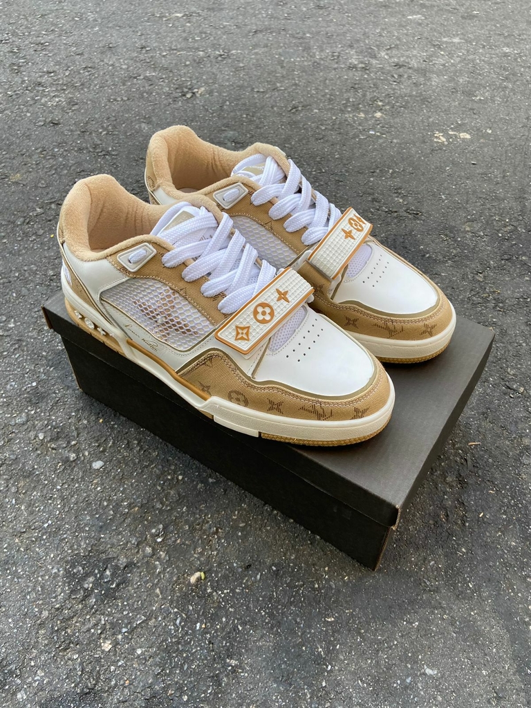 tenis louis vuitton branco azul