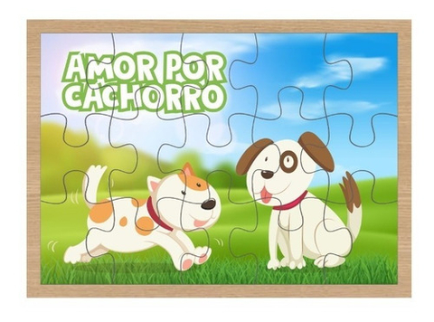 Brinquedo Educativo Pedagógico Montessori Encaixe Cachorro/Cachorrinho