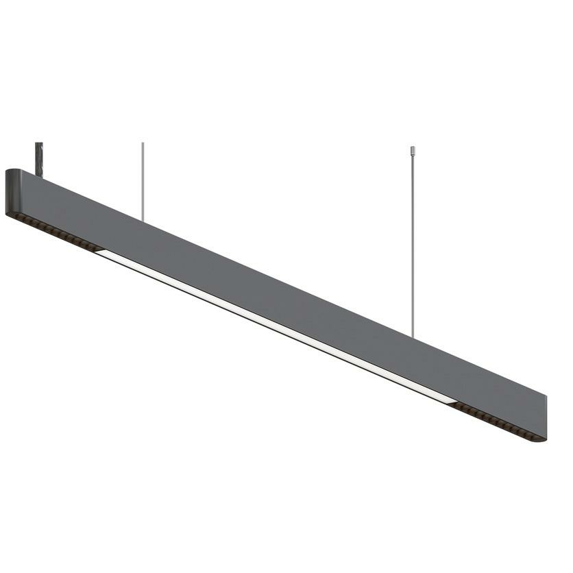LUMINÁRIA PENDENTE LINEAR LED JOB MISTA 120CM 40W PRETO 4000K PIX