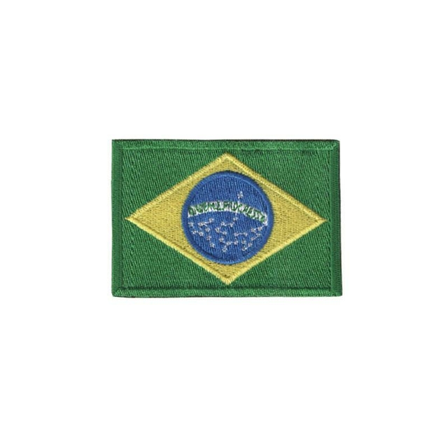Bordado Termocolante Bandeira Do Brasil A 01 Atacado Militar