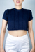 Cropped Polo Arte Marinho