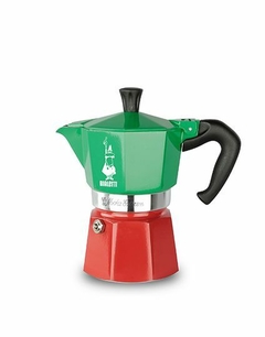 CAFETEIRA EXPRESS ITALIANA BIALETTI 6 XÍCARAS VERMELHO E VERDE