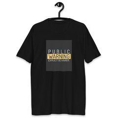 Camiseta Masculina | "PUBLIC WARNING" - comprar online