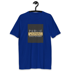 Camiseta Masculina | "PUBLIC WARNING" - CAMISETAS BR