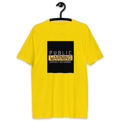 Camiseta Masculina | "PUBLIC WARNING" - comprar online