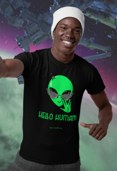Camiseta Masculina | "HELLO HUMANS"