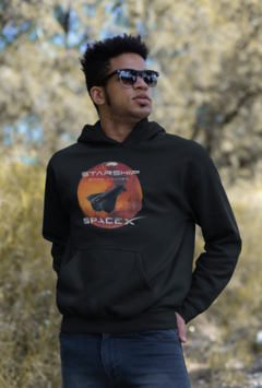 MOLETOM UNISEX CANGURU | "STARSHIP - SPACEX" - comprar online