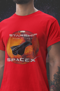 Camiseta Masculina | "STARSHIP - SpaceX" na internet