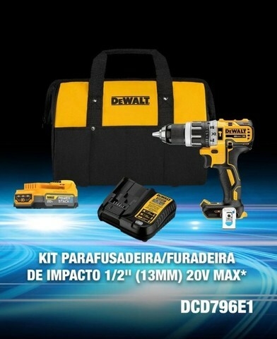 Taladro percutor 1/2 inalámbrico Dewalt 20V MAX, DCD776C2-B3