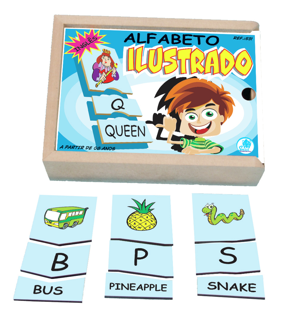 Memória Frutas Inglês - Simque Brinquedos Educativos