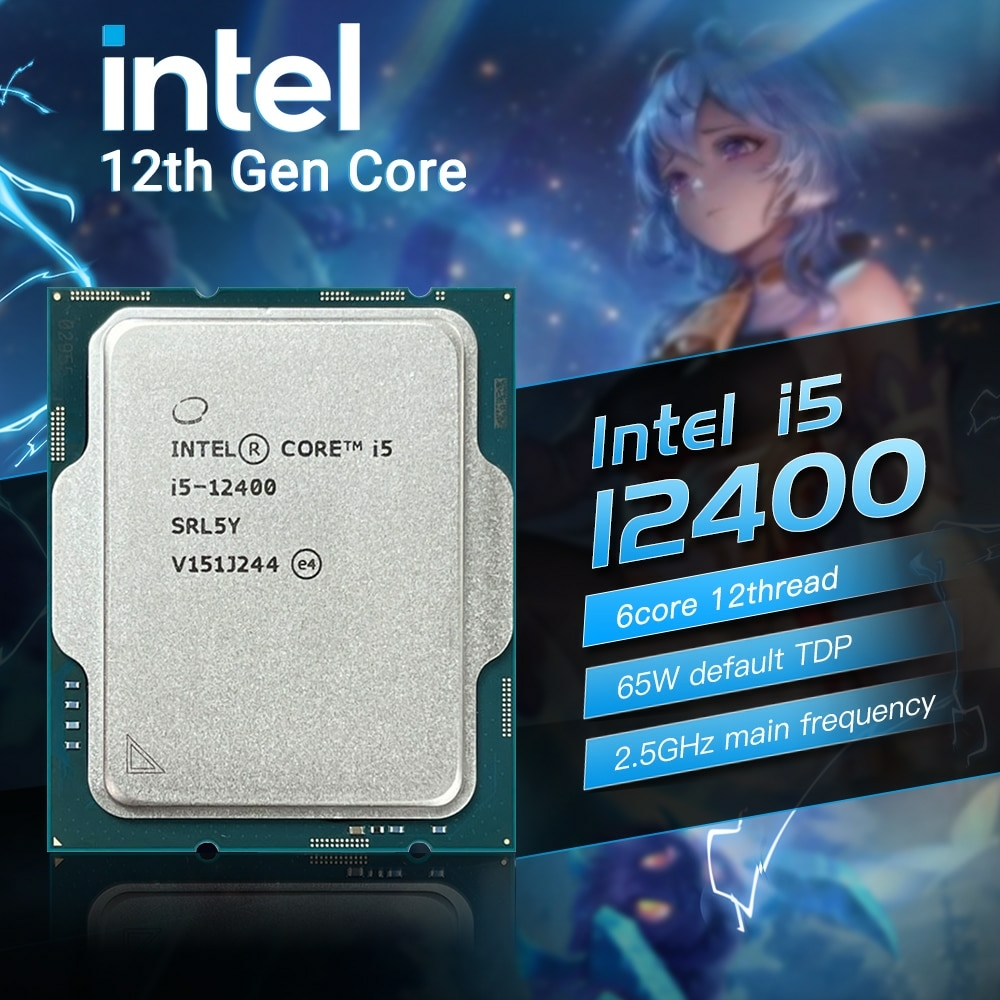 Intel Core I5-12400 I5 12400 2.5ghz 6-core 12-thread Cpu Processor 10nm  L3=18m 65w Lga 1700 No Cooler
