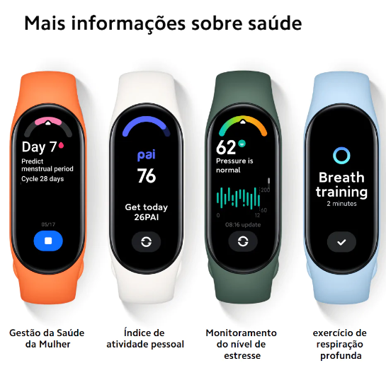 Relógio Xiaomi Mi Band 8 Original Lacrada + Película