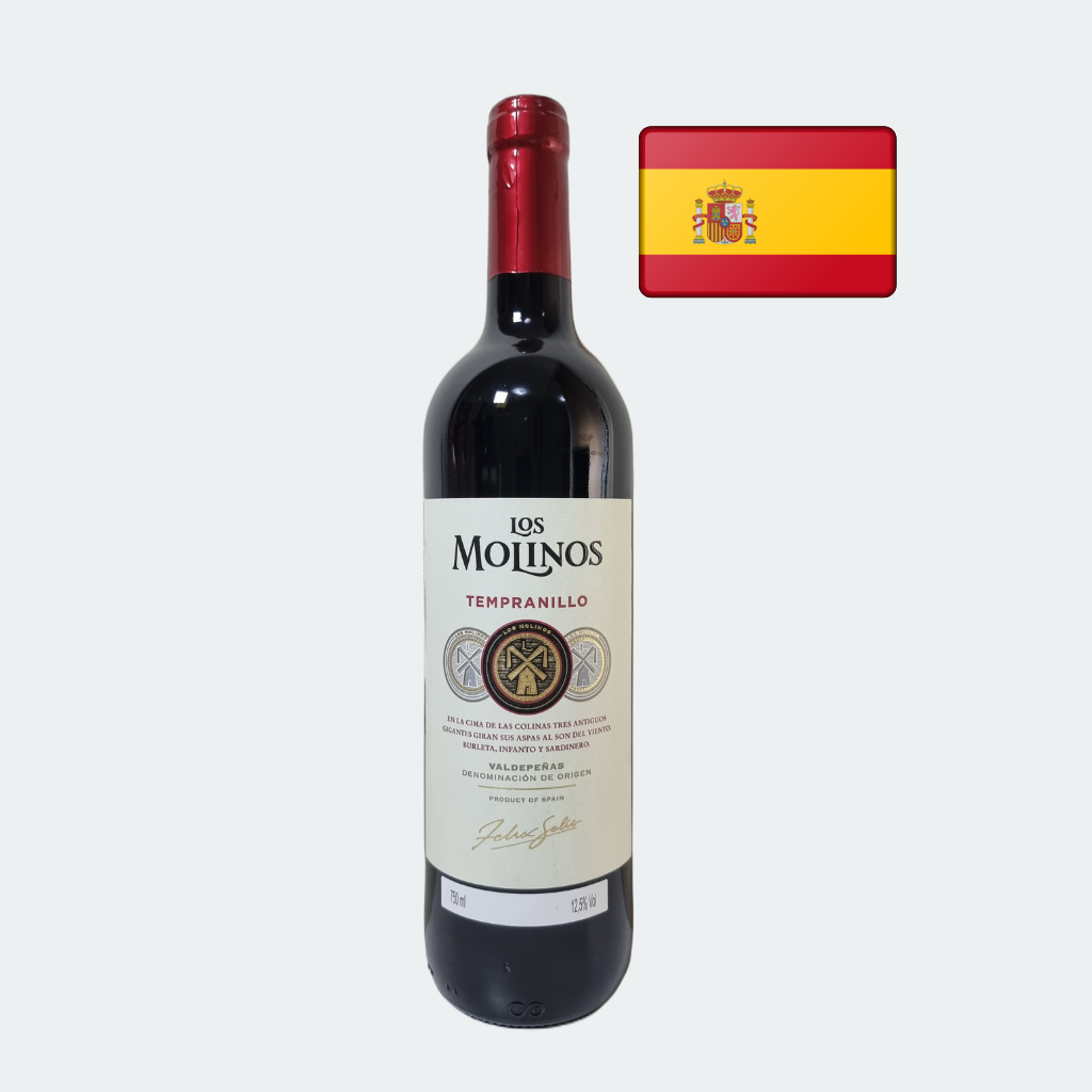Los Molinos Valdepenas Tempranillo (DOC) Vinho Fino Tinto Meio Seco