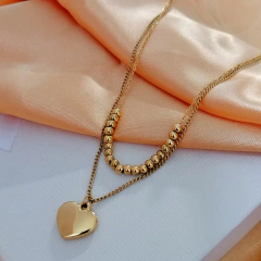 XN121133230 GARGANTILLA DOBLE CON DIJE CORAZÓN
