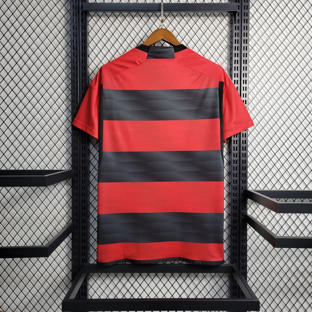 Camisa Flamengo I 22/23 Torcedor Adidas Masculina - Preto e Vermelho