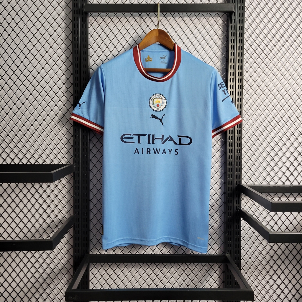 Camisa Manchester City Home 21/22 Jogador Masculina - Frete Grátis