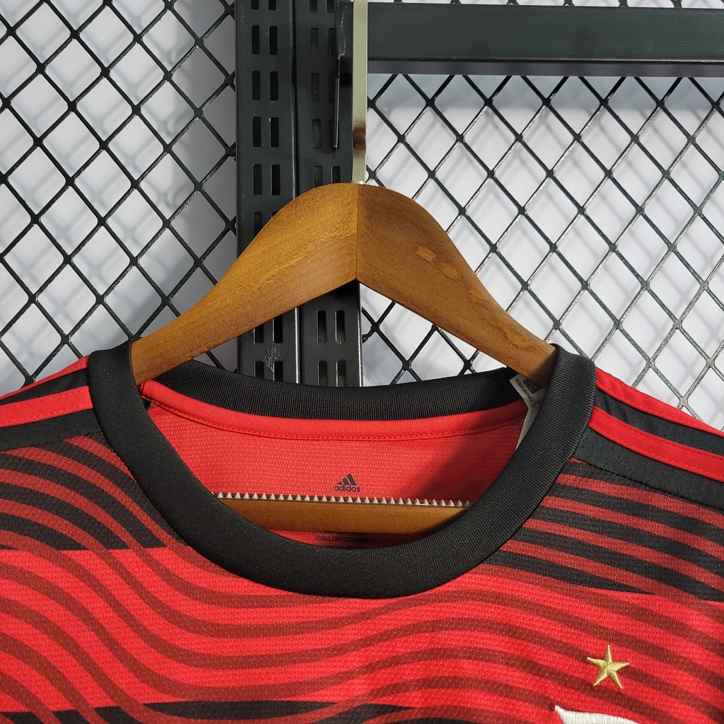 Camisa de futebol Flamengo (Pré Jogo) 22/23 Adidas Brazil Rubro Negro