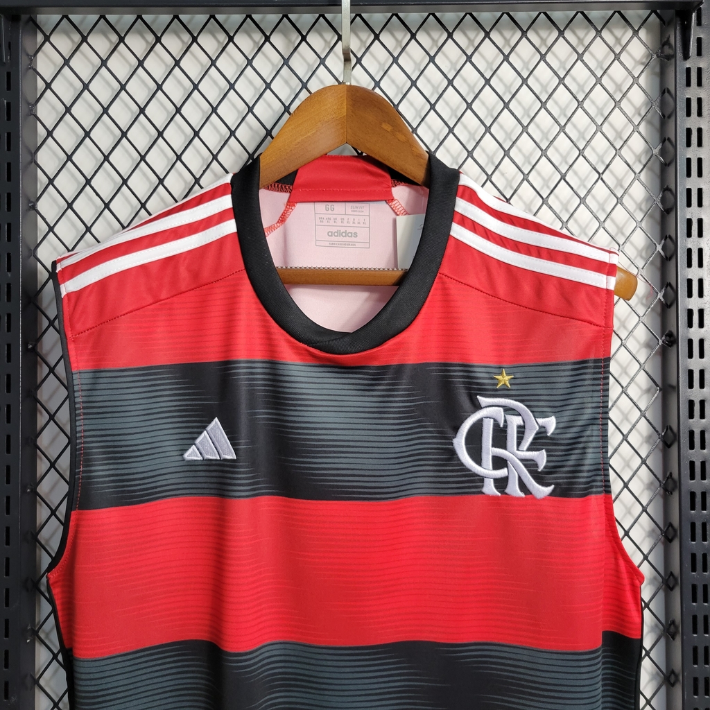 Camisa Flamengo Pré-Jogo 2022/2023 – Preta e Vermelha – Masculina