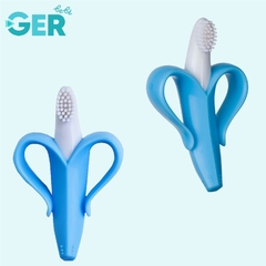 Chupón Fruta Alimentador Push con Sonaja + Cepillo Dental Pediátrico en forma de Banana en internet