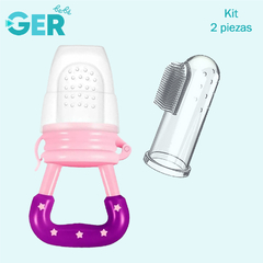 Cepillo Dental Para Bebé Dedal Silicón + Chupón Bebe Frutas - comprar en línea