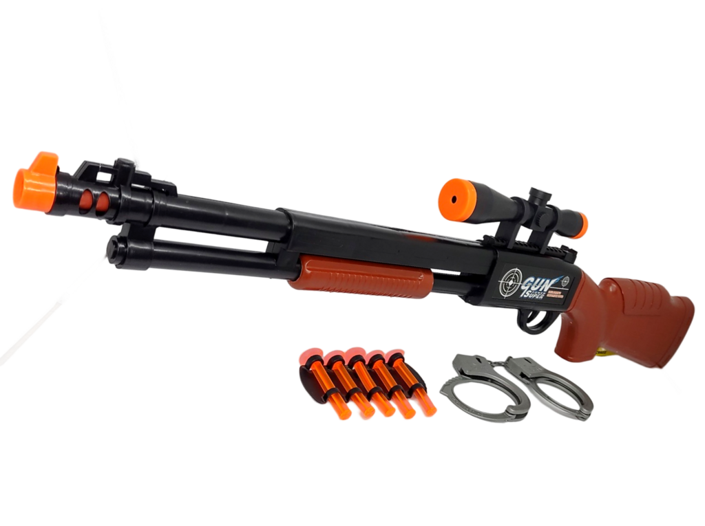 Arminha Brinquedo Rifle Sniper Espingarda Pistola Revolver