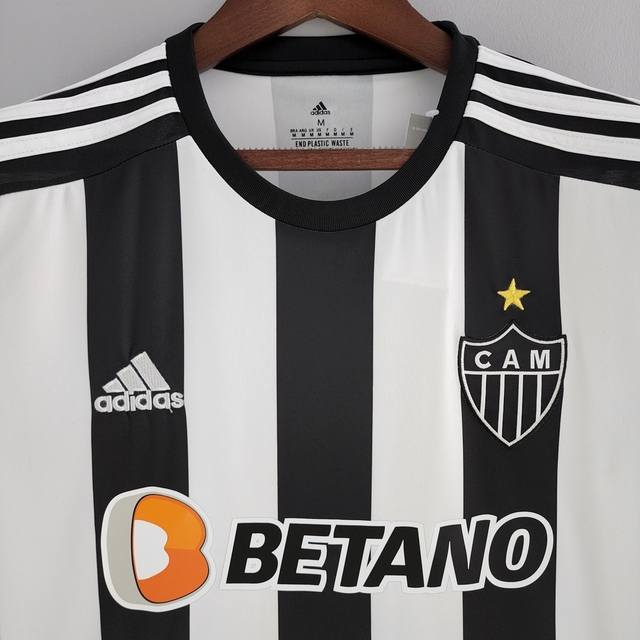 Camisa Atlético Mineiro II 22/23 s/n° Torcedor Adidas Masculina -  Branco+Preto