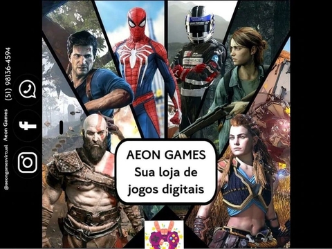 Aeon Games apresenta jogos para Ps4 e Ps5 em Mídia digital