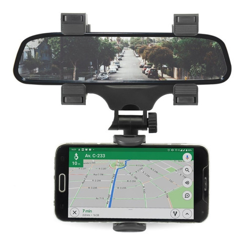 Suporte Para Celular Universal Espelho Retrovisor Carro 360