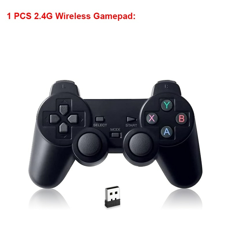 Controlador de jogo sem fio para PC, Gamepad remoto para PS2, PS3, telefone  Android, TV Box, Smart TV Joystick, Vibração Gamepad, 2.4G