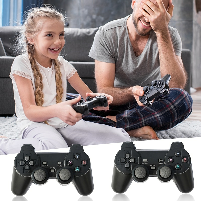 Controlador de jogo sem fio para PC, Gamepad remoto para PS2, PS3, telefone  Android, TV Box, Smart TV Joystick, Vibração Gamepad, 2.4G