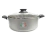 CACEROLA ANTIADHERENTE GRIS 22 CM CON ASAS "LINEA BRESCIA"